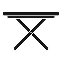 Black ironing board icon on white background vector