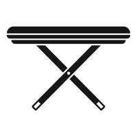 Black icon of an ironing board on white background vector