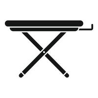 Black silhouette of an ironing board on white background vector