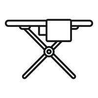 Black and white icon of a simple ironing board design vector