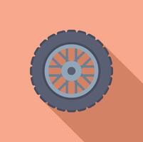 Flat design tire on pink background vector