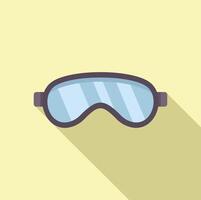 Safety goggles illustration on yellow background vector
