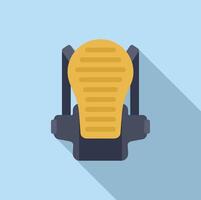 Flat design car seat icon with shadow vector