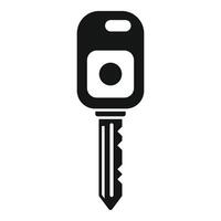 illustration of a car key silhouette, isolated on white background vector