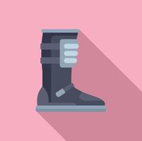 Flat design illustration of an orthopedic walking boot on a pink background vector