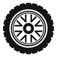 negro y blanco ilustración de un neumático vector
