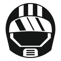 carreras casco icono en negro y blanco vector