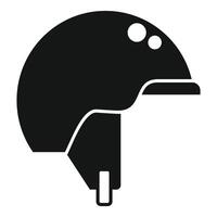 Black silhouette of a classic motorcycle helmet vector