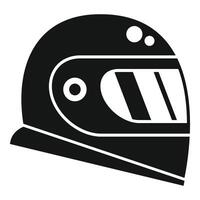 negro y blanco ilustración de un cara completa motocicleta casco vector