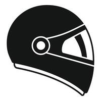 gráfico icono de un negro carreras casco adecuado para automovilismo temas vector