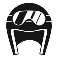 Black and white simple spartan helmet icon vector