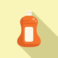 Flat design of a colorful detergent bottle with a blank label vector