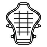 Black and white guitar body outline illustration vector