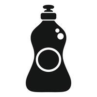 illustration of a silhouette of a generic, unbranded detergent bottle with a dispenser vector