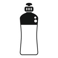 Black and white water bottle icon vector