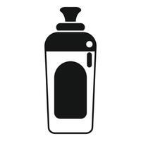 Black and white sports water bottle icon vector