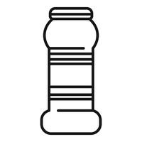 Plastic water bottle line art icon vector