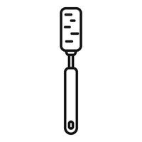 Simple line art illustration of a cooking spatula on a white background vector