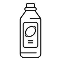 Outline drawing of a lemon juice bottle vector