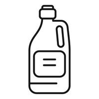 Simple line drawing icon of a generic cleaning product bottle vector