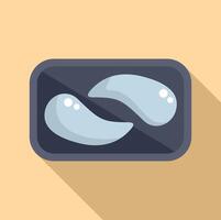 Flat design image of a fortune cookie in a takeout container vector