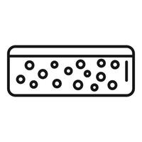 illustration of a cheese block icon with holes, suitable for web and print vector