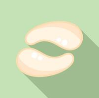 Flat design cashew nuts icon vector