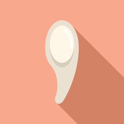 Creamy drop with shadow on pastel background