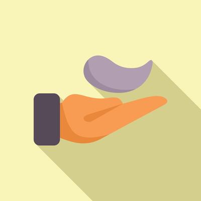 Flat design of hand holding pringle chip