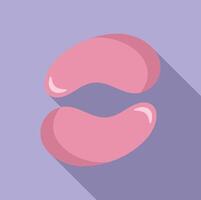 Flat design illustration of two pink beans vector