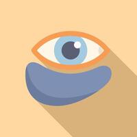 Stylized eye and shadow illustration vector