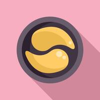 Yin yang symbol on pink background vector