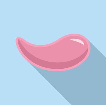 Flat design illustration of pink blob vector