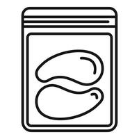 Handdrawn soybean packet line art vector