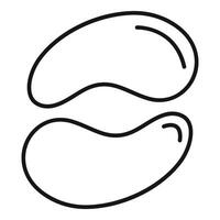 Black and white line drawing of coffee beans vector