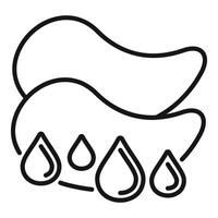 simplificado lluvia nube línea Arte icono vector