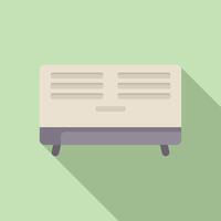 Flat design illustration of modern window ac unit vector
