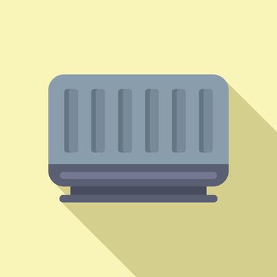 Flat design icon of a space heater