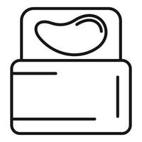 Line art icon of dental floss container vector