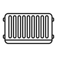 Black line art of a sardine tin can vector