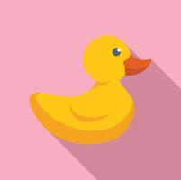 Vibrant art of a classic yellow rubber duck on a pink background vector