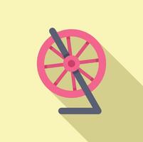 Flat design spinning wheel illustration vector