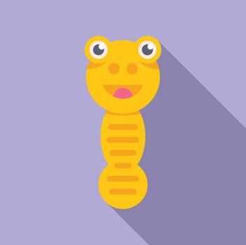 Cartoon worm character with a smile vector