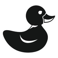 illustration of a sleek black duck silhouette on a white background vector