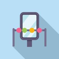 Modern flat design mirror with lights illustration vector