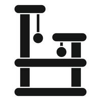 icon of laboratory stand with clamps vector