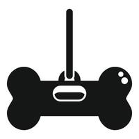 Silhouette of a wireless game controller vector