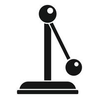 Black silhouette of a desktop lamp icon vector