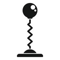 Retro spring desk microphone icon vector