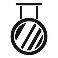 Black and white medal icon vector